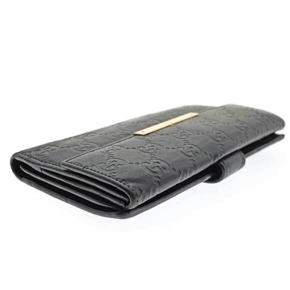 Gucci Double Hook Long Wallet Black Leather Crocodile - Picture 3 of 8